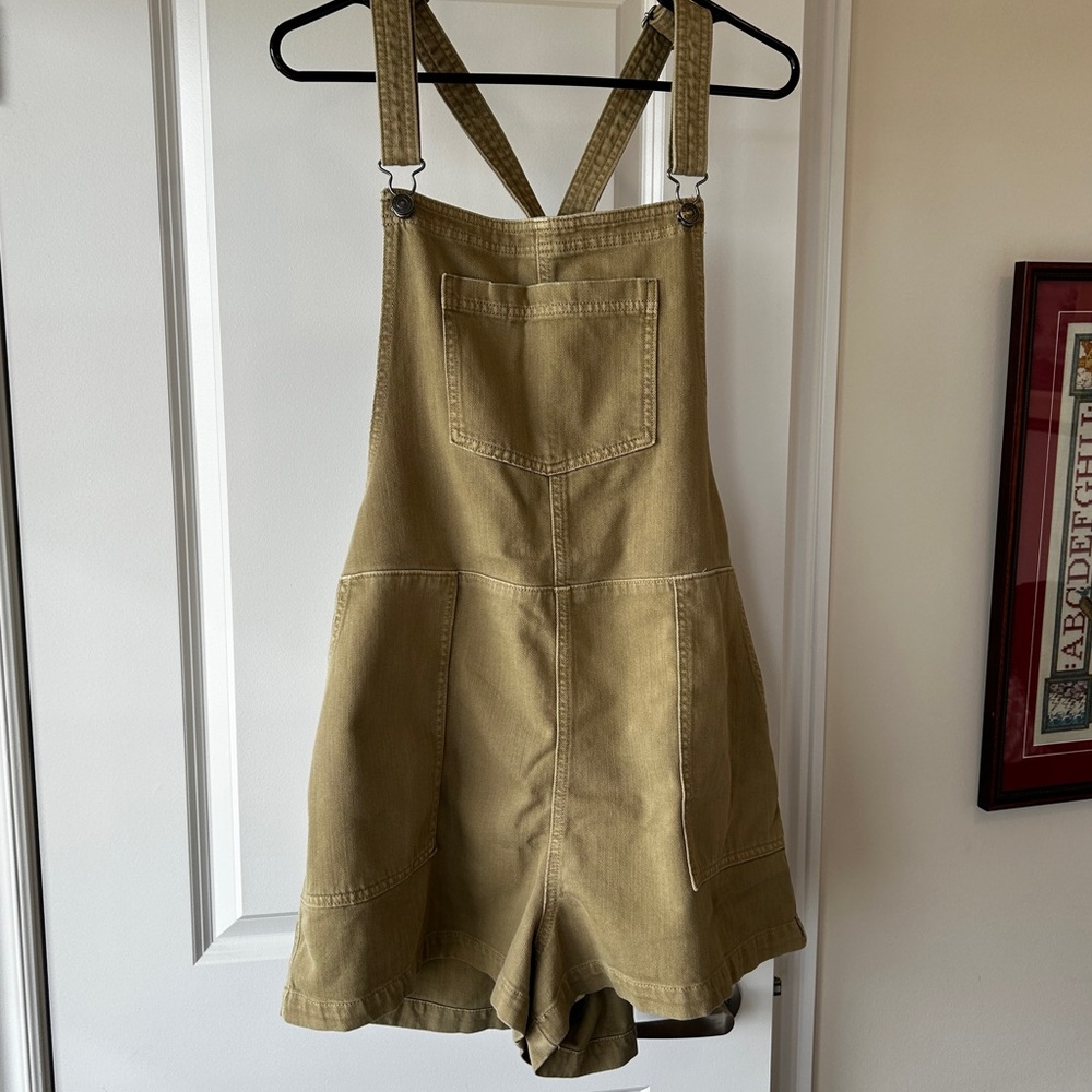 Aerie AE Overall Shorts Shortall Brown